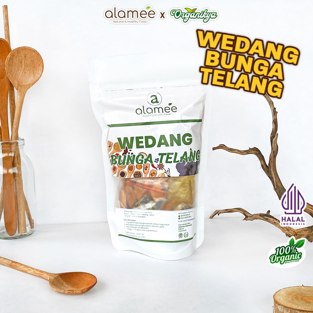 

ALAMEE Wedang Uwuh Bunga Telang Rempah Minuman Herbal Asli Alami Langsung Seduh Lengkap organikya
