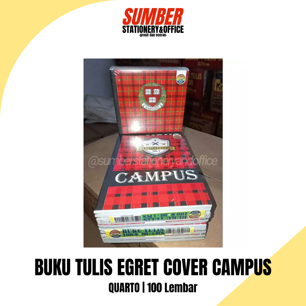 

Buku Tulis Pendek Murah Egret - Isi 100 Lembar - Kwarto / A4 [5 Pcs] (BT-EGRET-100-Q)
