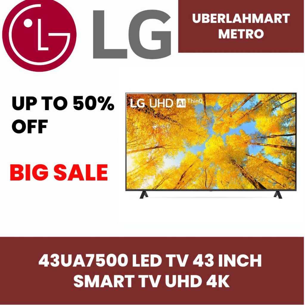 LG 43 INCHI 43UA7500 PSA 2025 NEW SMART TV 4K LAYAR RESOLUSI
