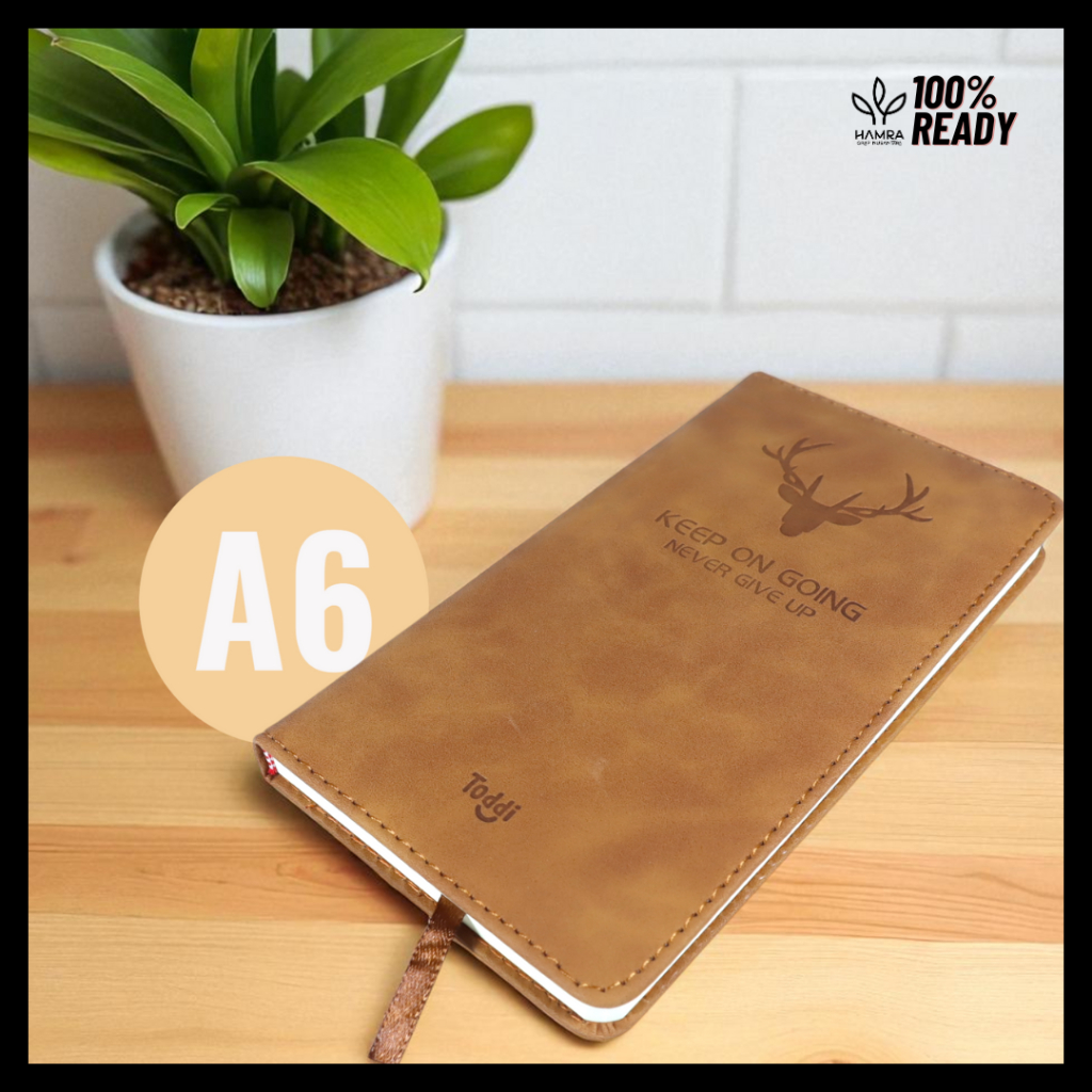 

Buku Catatan A6 Premium / Notebook Kulit A6- Brown / Buku A6 Estetik / Buku Agenda