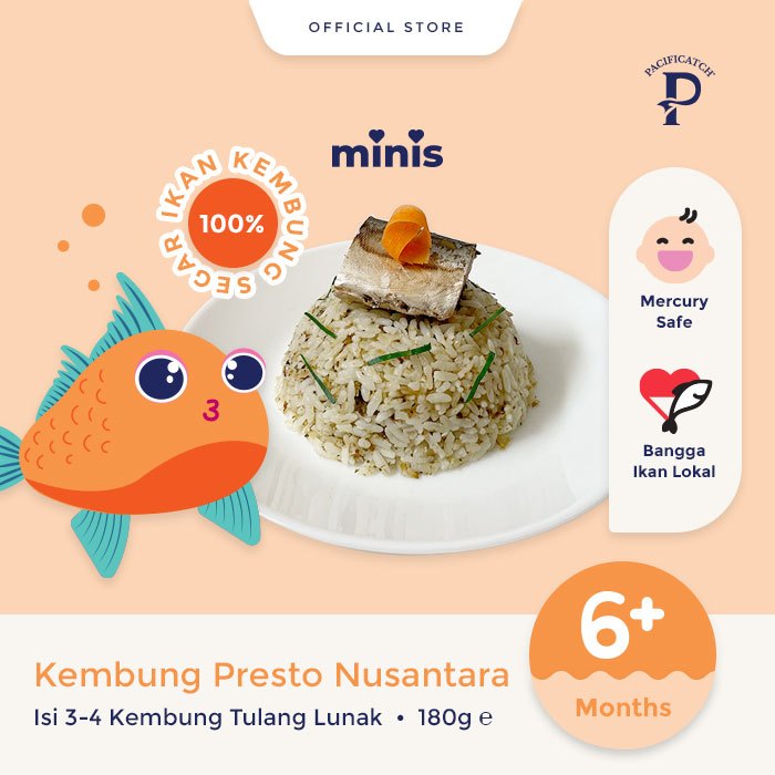 Pacificatch minis Ikan Kembung Presto (Kembung Tulang Lunak) | mpasi bayi