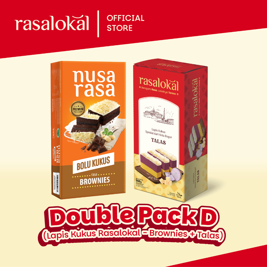 

Double Pack D (Rasa Lokal - Brownies + Talas)