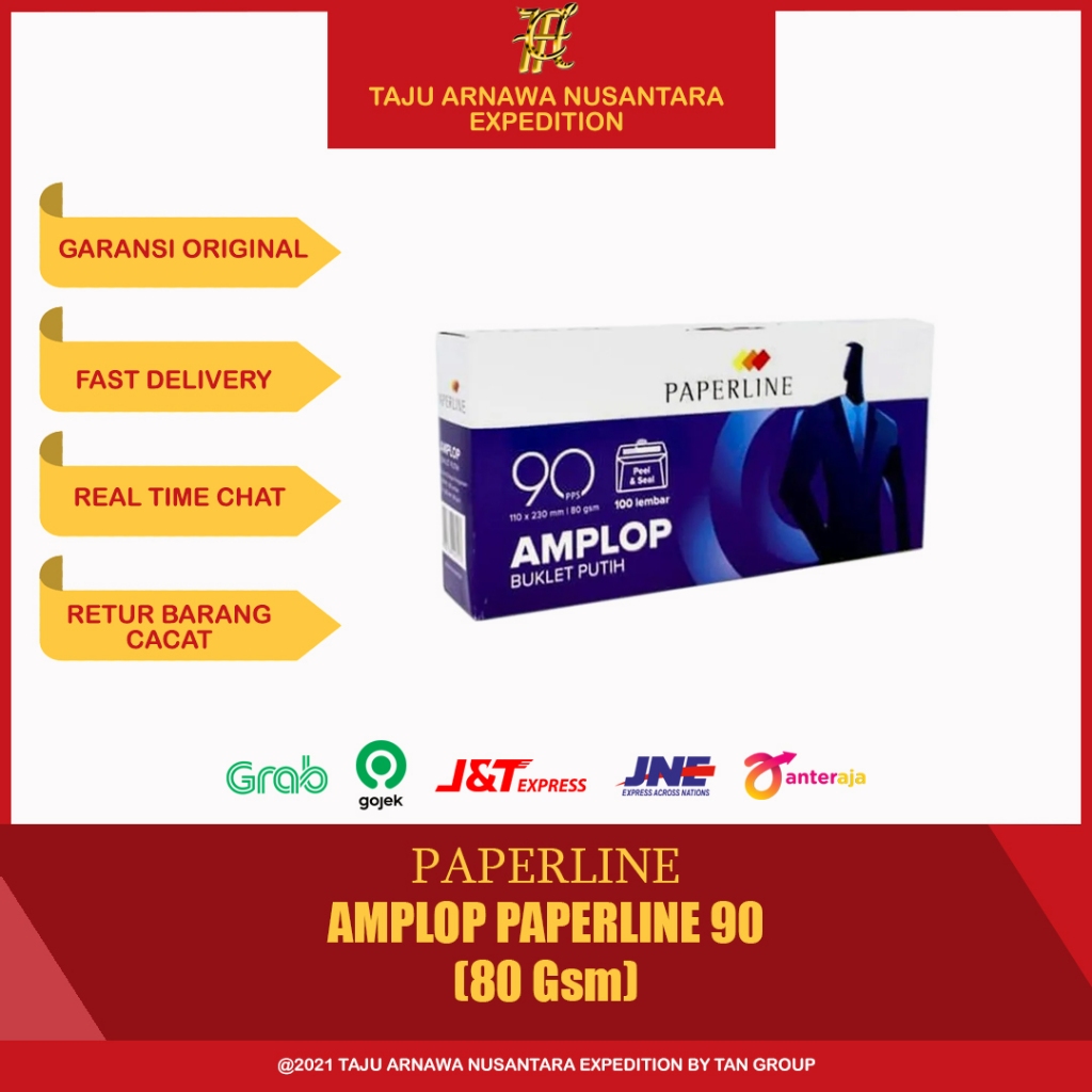

AMPLOP PAPERLINE 90 UKURAN BESAR PLUS PEREKAT 110 X 230MM (1PACK ISI 100 LEMBAR)