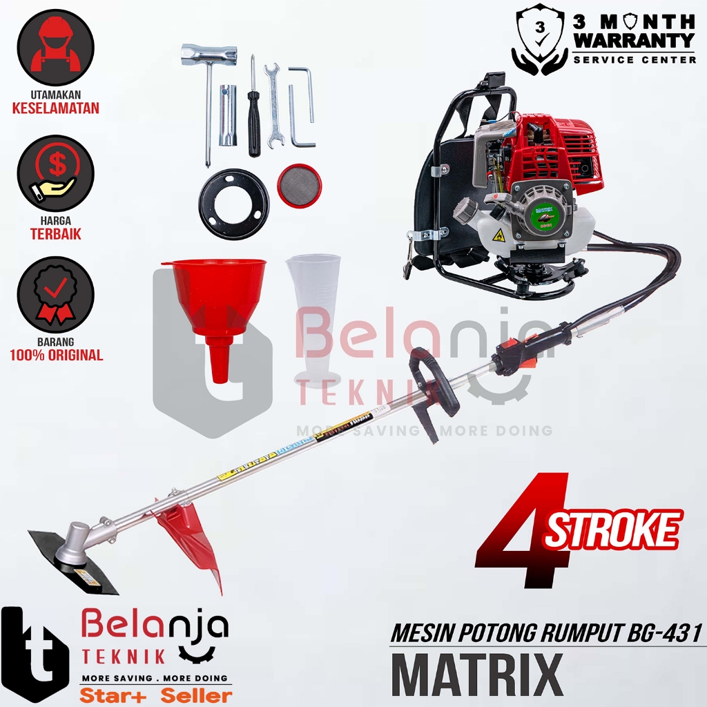Matrix Mesin Potong Rumput Gendong BG 431 Brush Cutter 4 Tak BG431