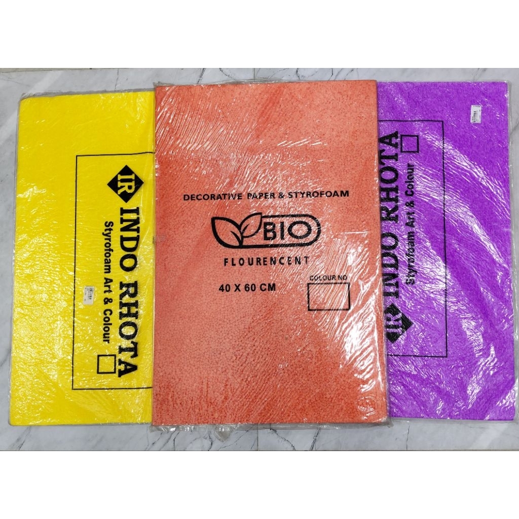 

STYROFOAM WARNA 40X60 CM / GABUS MADING