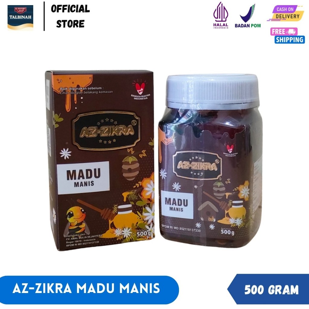 

Madu Azzikra Herbal Super Kemasan Baru Az-Zikra Madu Manis 500g Original BPOM