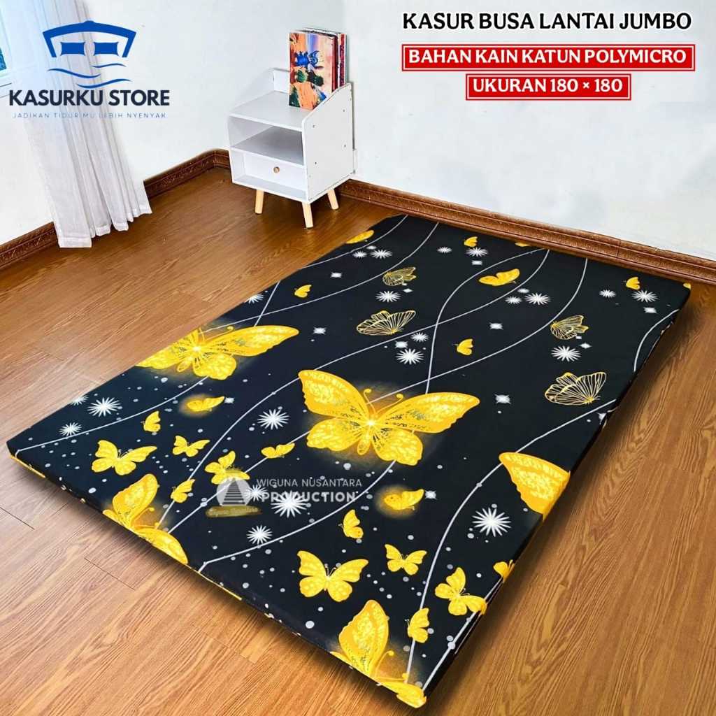 Kasur Busa Lantai Jumbo 180 X 180 X 3 CM GRATIS SARUNG BANTAL Kasur Busa Lipat