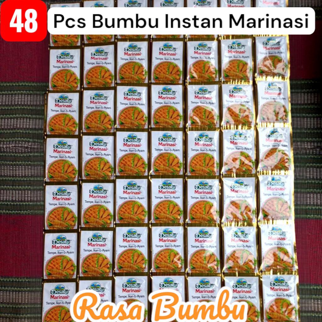 

Bumbu instan 48 sachet goreng desaku marinasi tempe ikan & ayam berat 12,5 gr