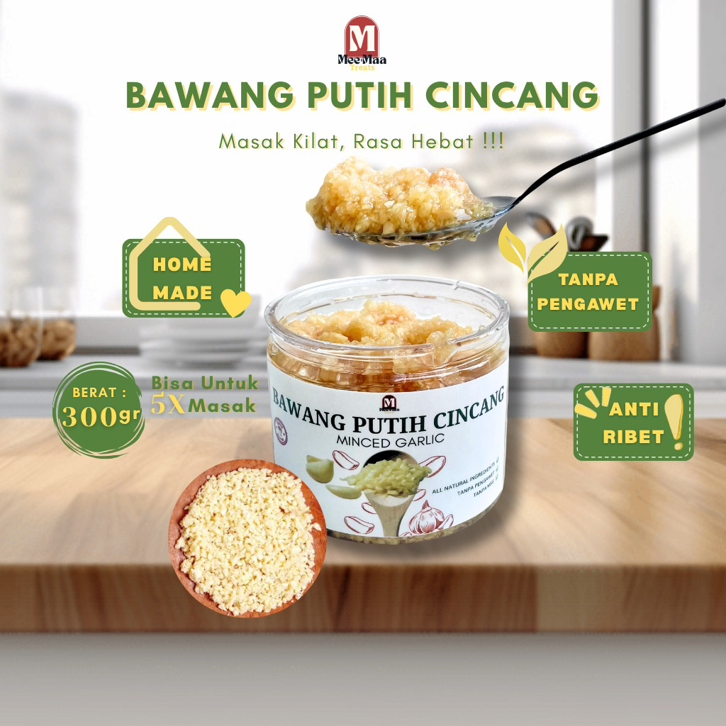 

MINCED GARLIC / BAWANG PUTIH CINCANG by Mee & Maa Treats | Bawang putih