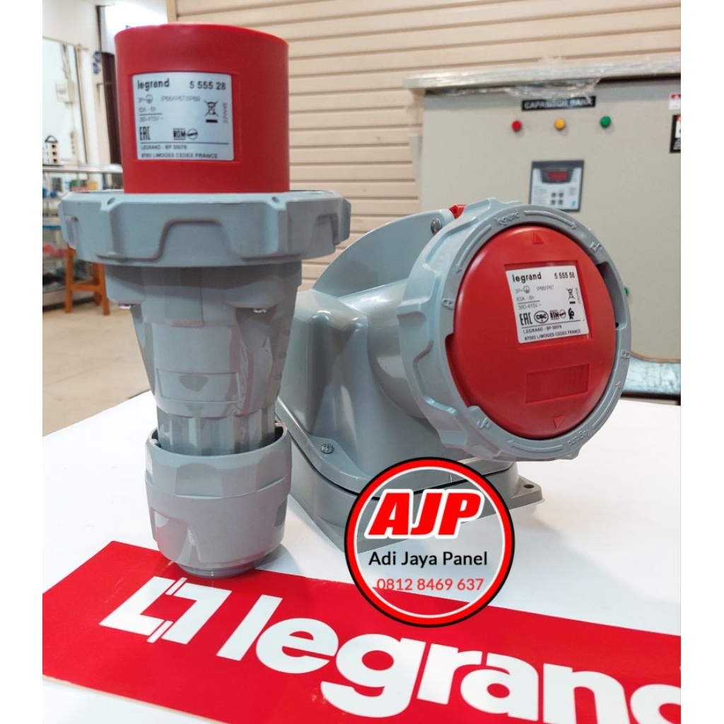 legrand 1set surface mounting 63a 4pin 3phase ip67 kode 555558 + 555528