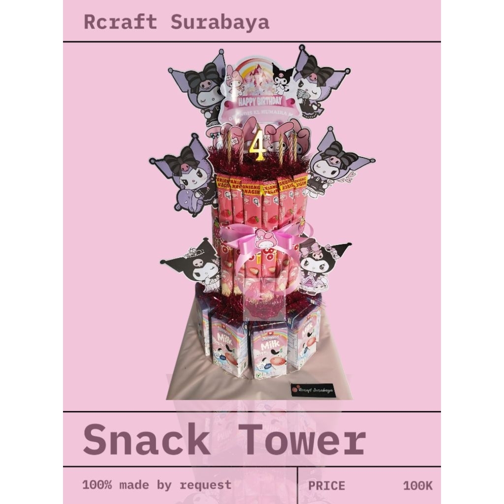 

snack birthday tower