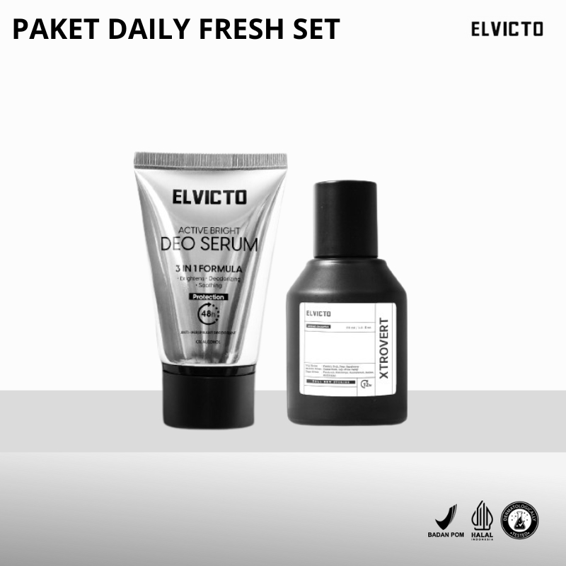 ELVICTO PAKET DAILY FRESH SET | Active Bright Deo Serum & Xtrovert Extrait de Parfum