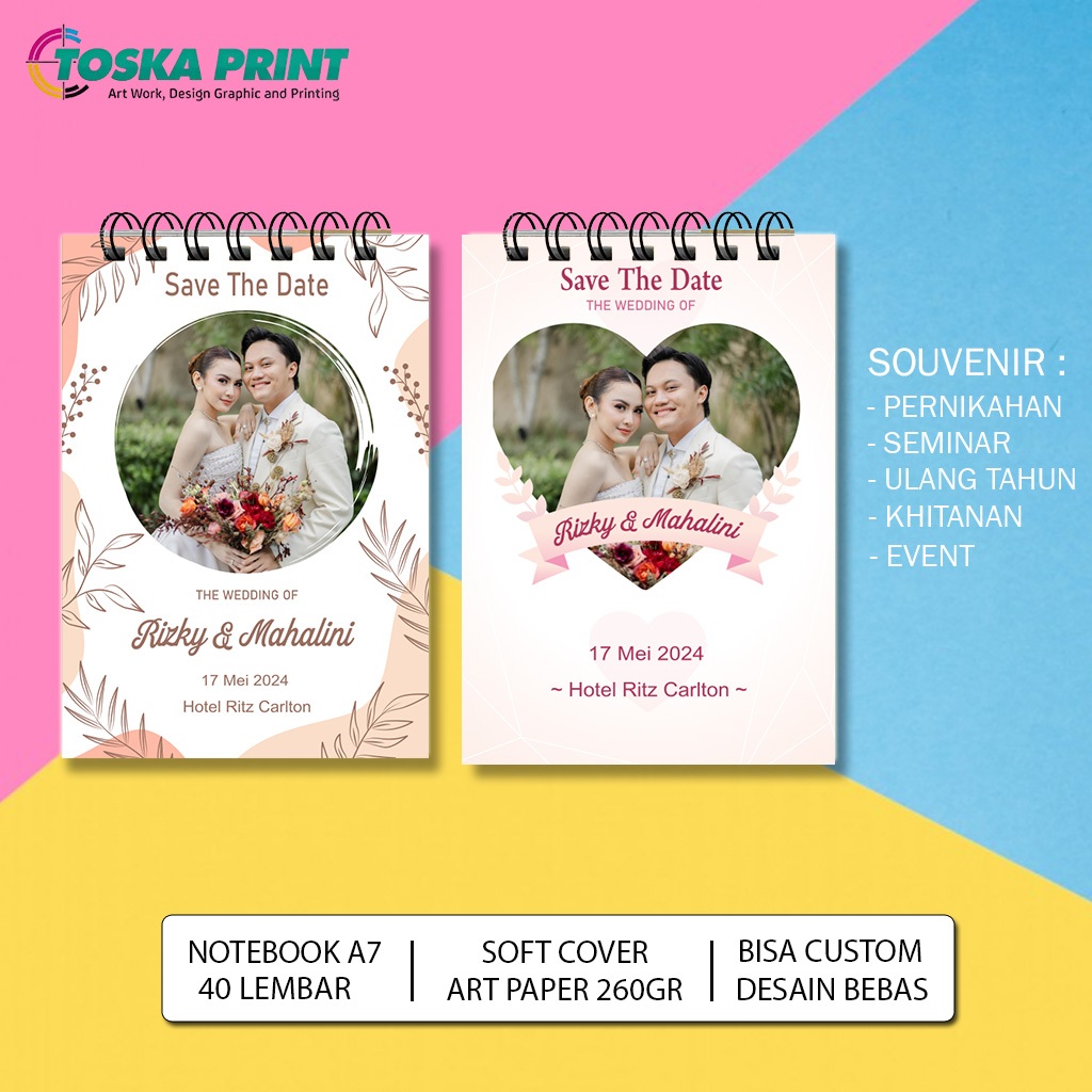 

✅ Souvenir Note book Pernikahan A7 / Souvenir Notebook Ulang Tahun / Notebook Custom Bebas / Notebook Wedding - Kantor - Event Seminar