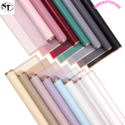 

Kertas Buket Bunga Flower Wrapping Flower Paper List Gold Cellophane Florist KB010