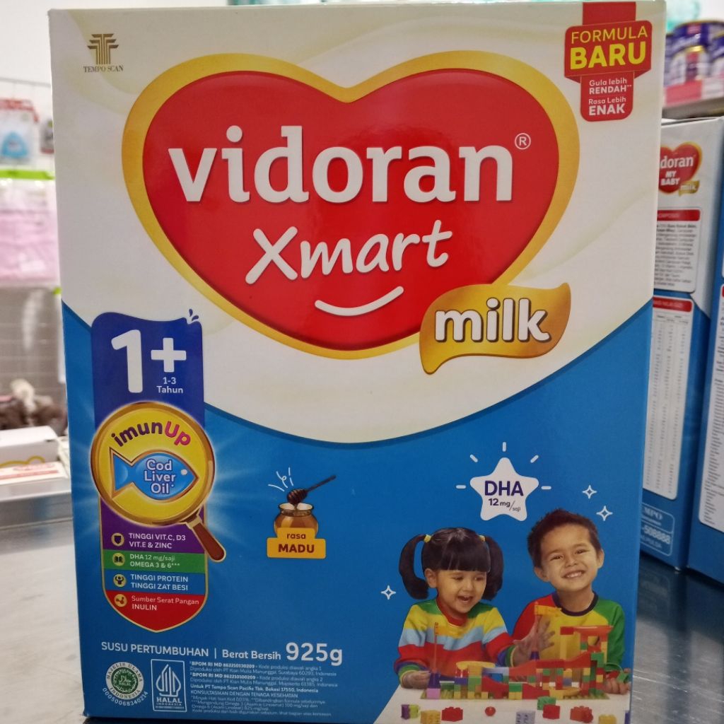 

Vidoran Xmart 1+ Rasa Vanila dan Madu susu Pertumbuhan untuk anak usia 1-3 tahun 925g
