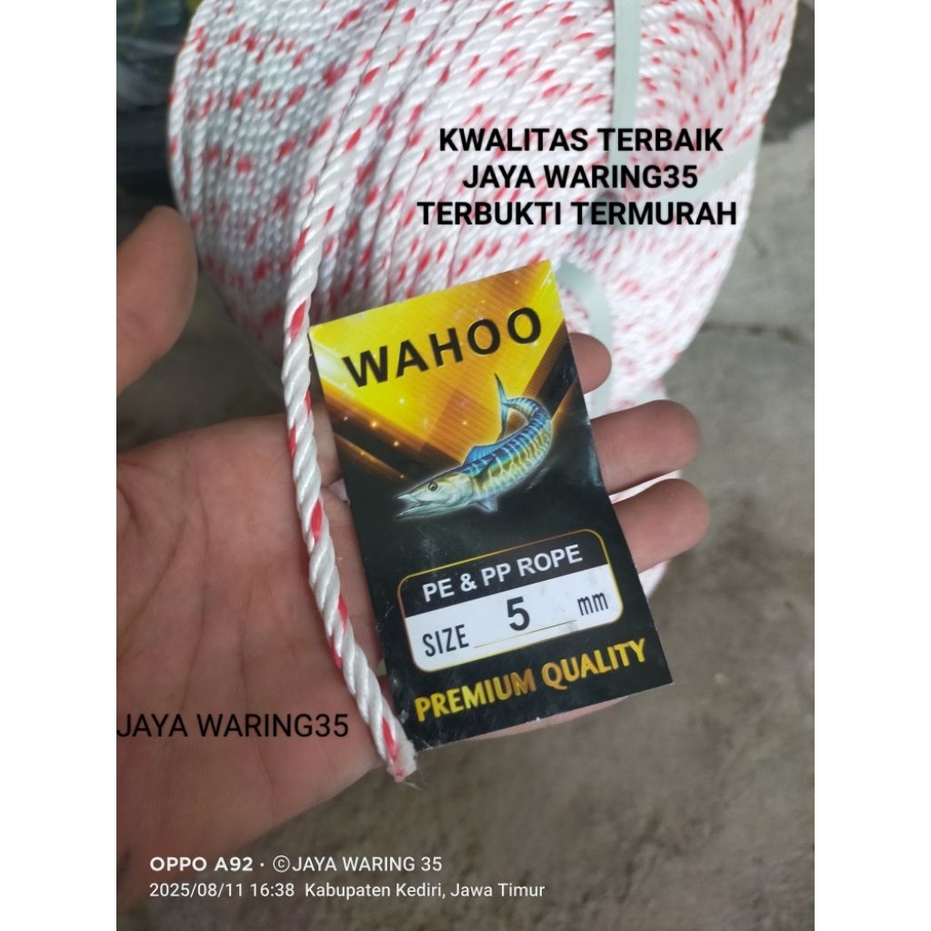 

TALI TAMBANG PPD TERMURAH KWALITAS TERJAMIN BAGUS UK 5MM