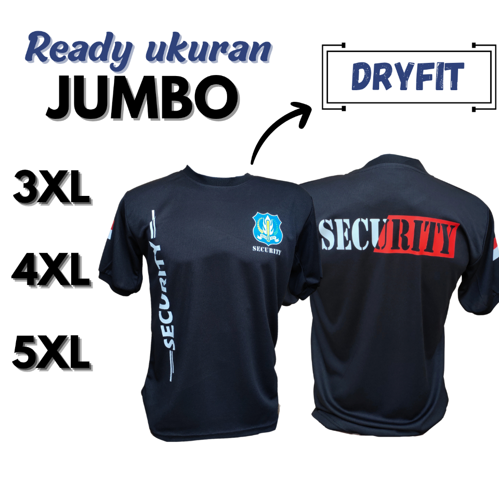 TS21 KAOS SECURITY MODEL SAMPING UKURAN JUMBO 3XL 4XL 5XL