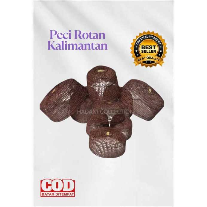 Peci Rotan Kalimantan / Peci Rotan / Peci Akar Rotan /Kopiah / songko kopiah