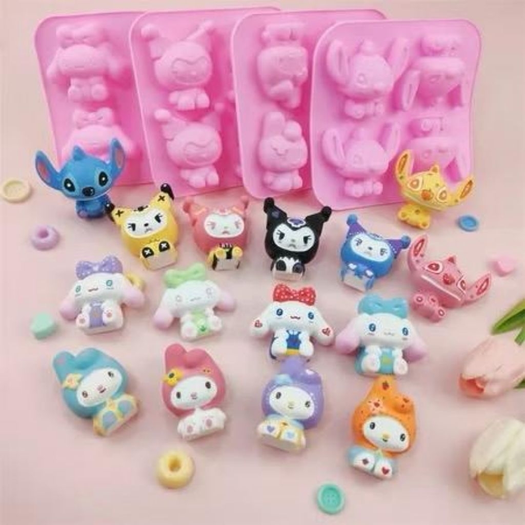 Cetakan Coklat Silikon Cetakan Coklat Sanrio Cetakan Es Silikon Cetakan Puding Cetakan Kuromi