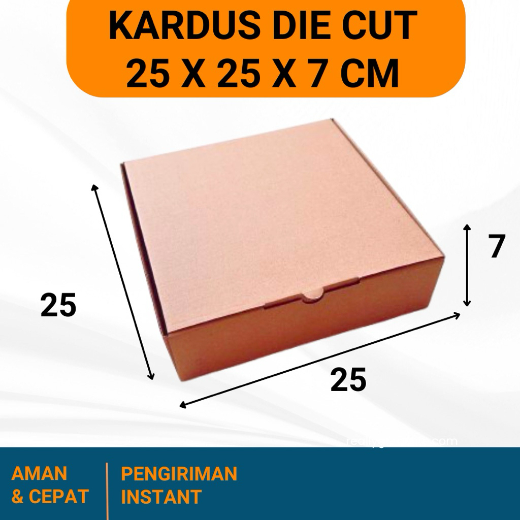 

KARDUS 25x25x7 CM/ BOX KARTON CORUGATED DIE CUT E-FLUTE