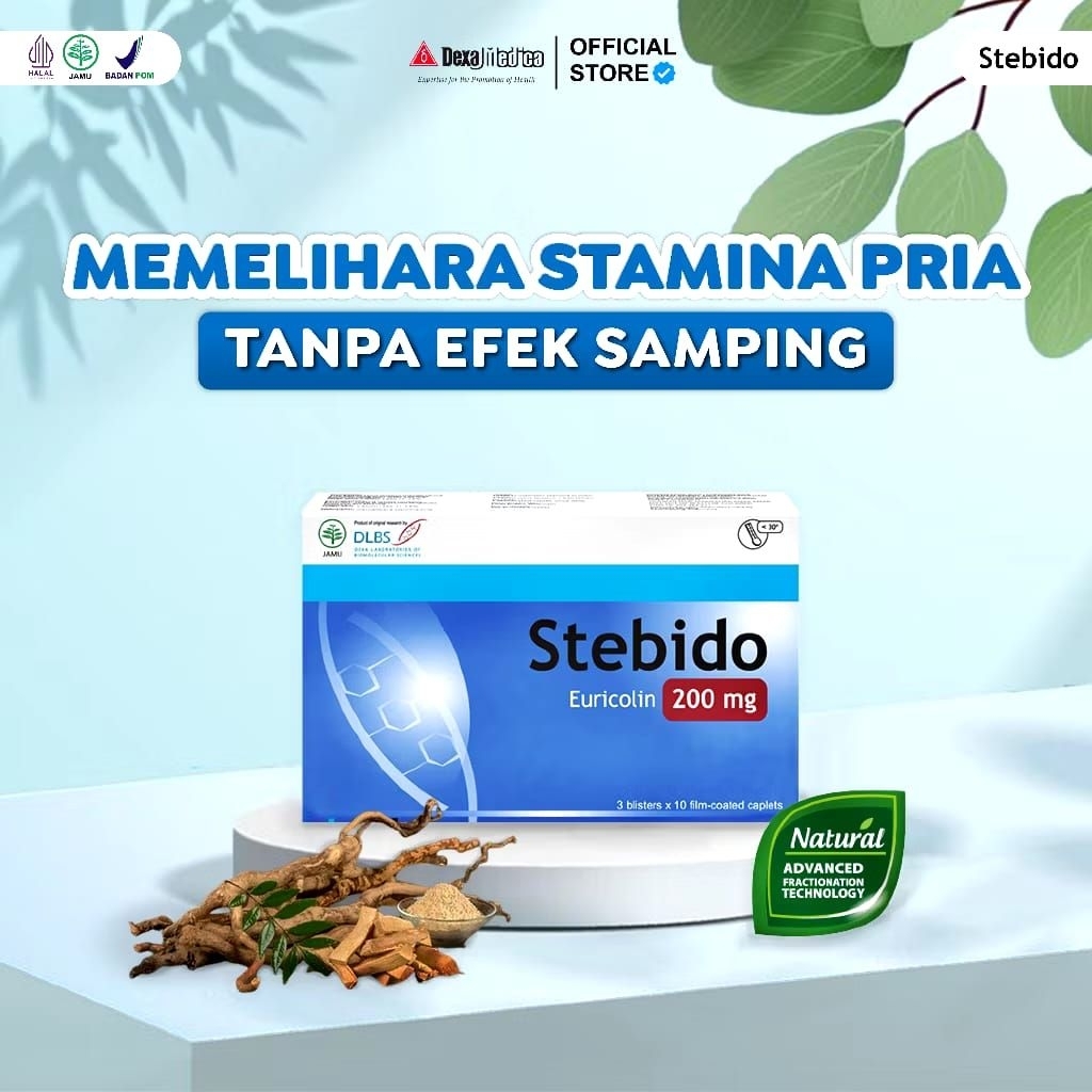 Stebido Suplemen Pria - Stebido 30 Kaplet 200mg Original