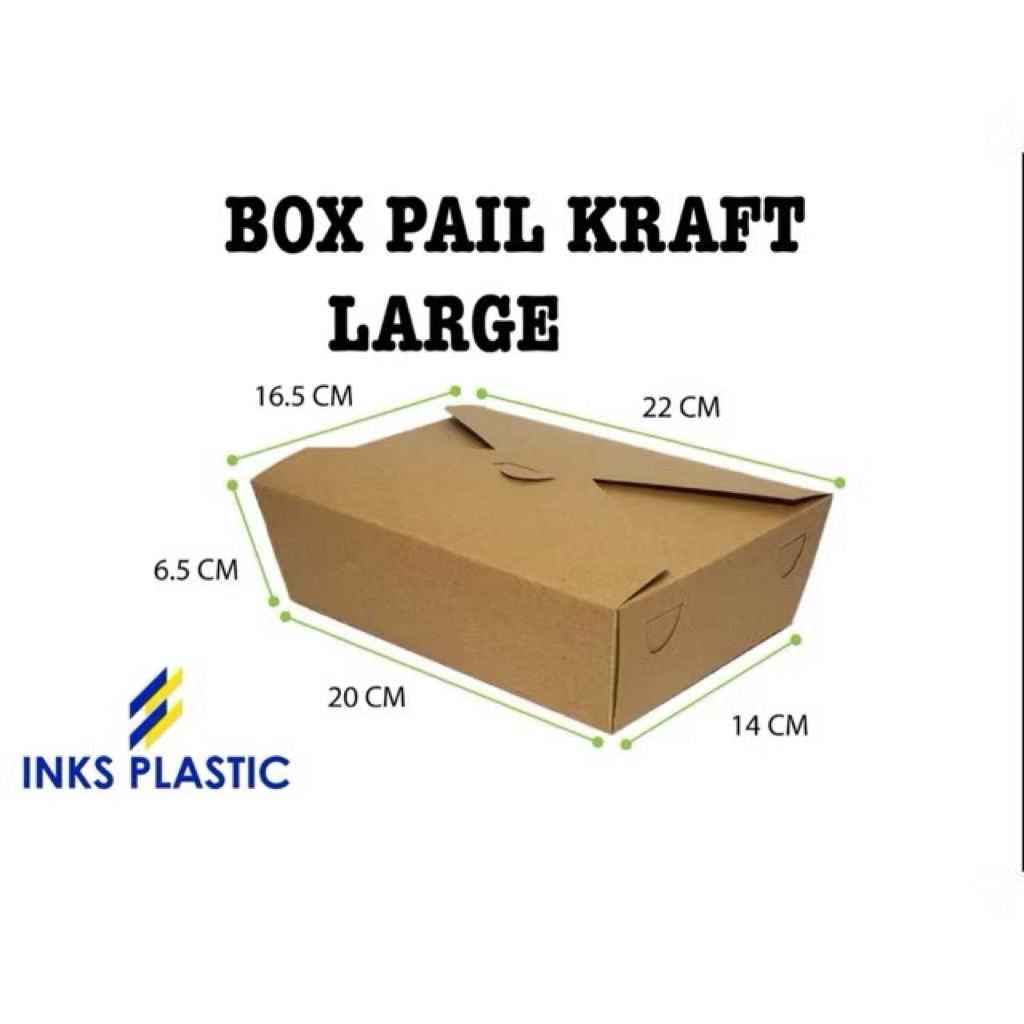 

KRAFT BOX PAIL COKLAT L BESAR (10 PCS)