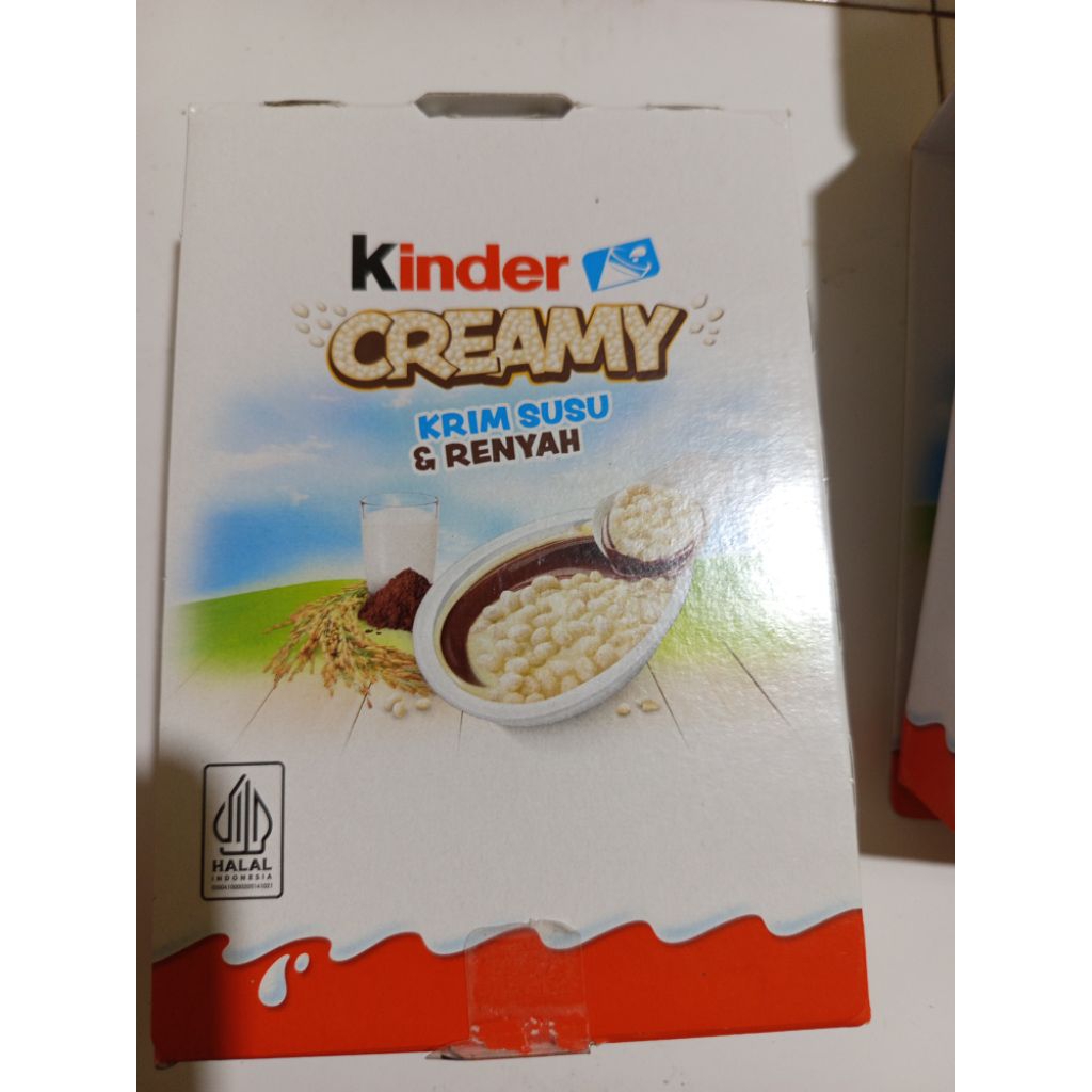 

kinder creamy 1 dus isi 12 pcs