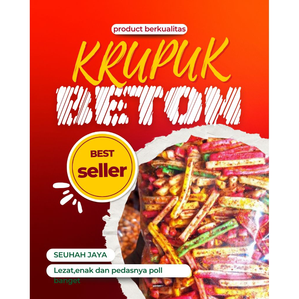 seblak kerupuk beton250grm,seblak beton, kerupuk beton