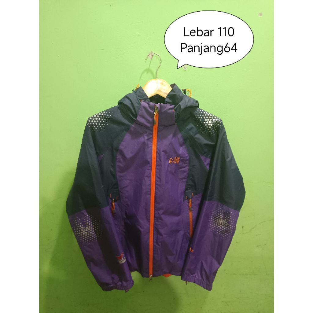 Jaket outdoor millet goretex pacelite shell bloktech