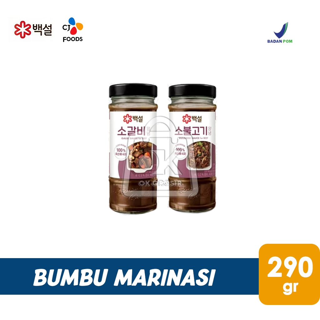 

Saus Marinasi BEKSUL Korean Sauce Marinade Rasa BEEF Bulgogi / IGA Galbi (Botol Kaca 290gr)