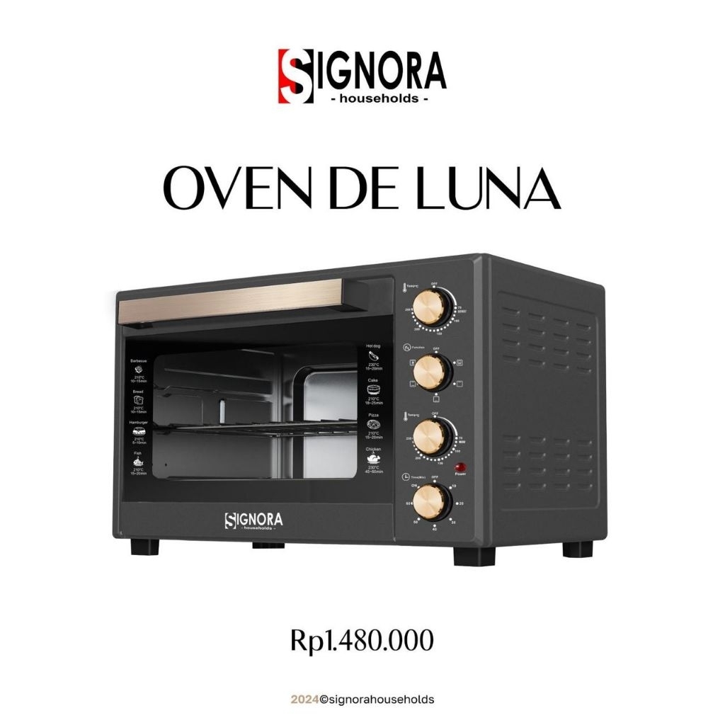 Oven De Luna Signora/Oven listrik/Oven Signora