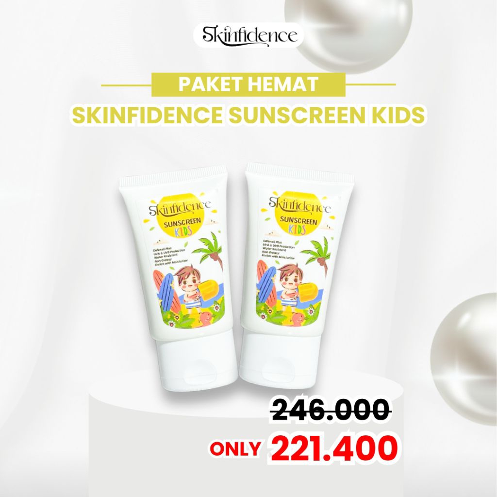 [PAKET HEMAT] SKINFIDENCE SUNSCREEN KIDS / SUNSCREEN ANAK / TABIR SURYA ANAK / PHYSICAL SUNSCREEN AN