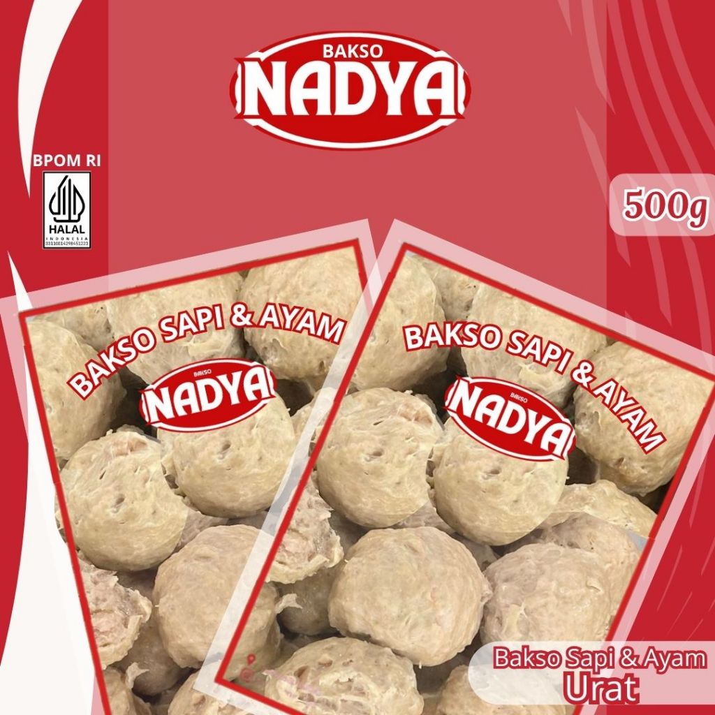 

Bakso Daging Sapi dan Ayam Reguler Urat