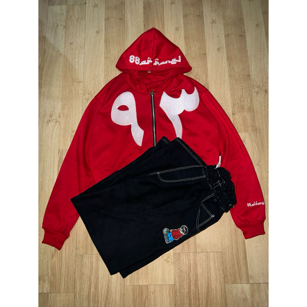 zipper hoodie  arabic boxy 88apparel