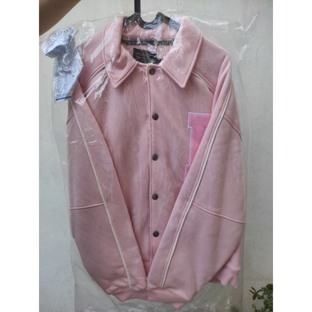 PRELOVED Ori erigo varsity jacket pink