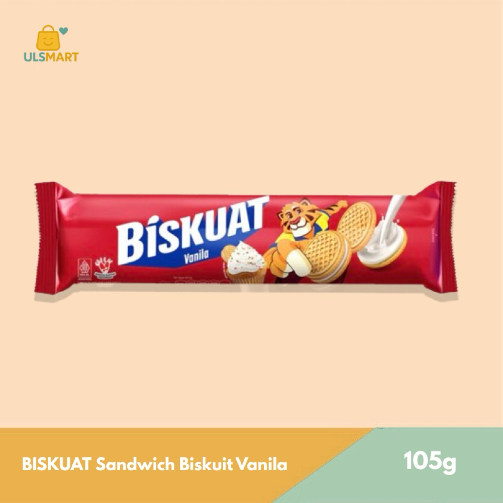 

BISKUAT Sandwich Biskuit Vanila 105 g