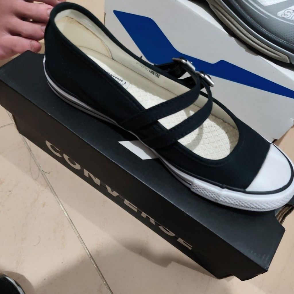 converse ballerina black n white preloved