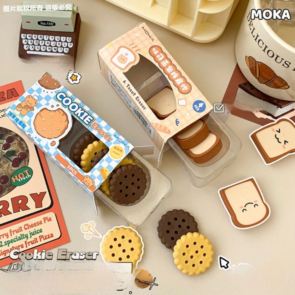 

Penghapus Lucu Bentuk Makanan Cookies | Coklat | Bread Ice Cream Set Eraser Ins 4pcs Aesthetic HN-28