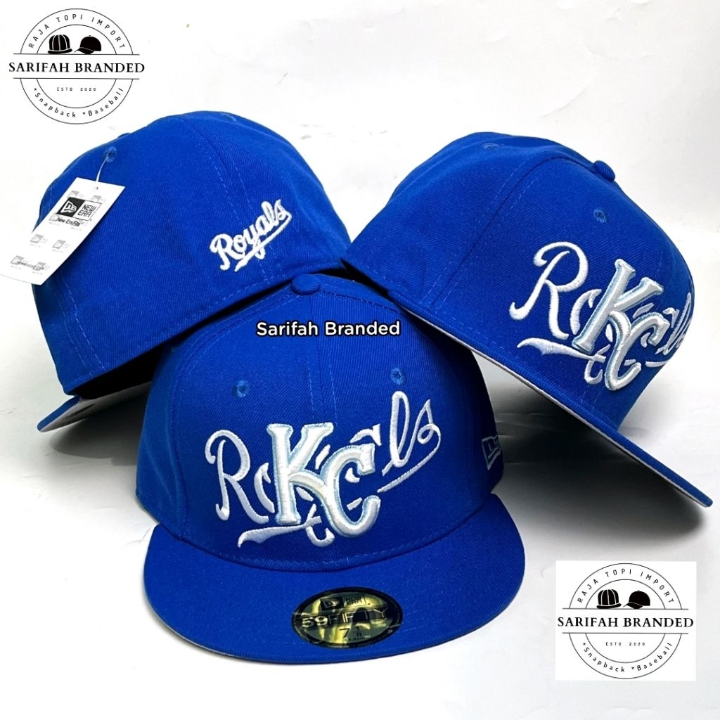 Topi Build Up KC Royals Super AA+ Import - Topi Fitted Import