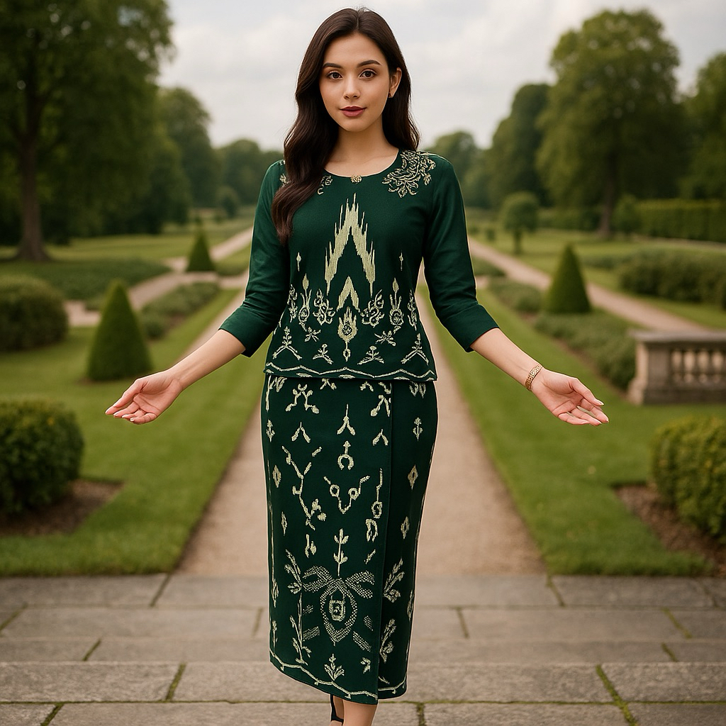 0001-Setelan+baju+Rok(Kombinasi Satin)wanita/kondangan