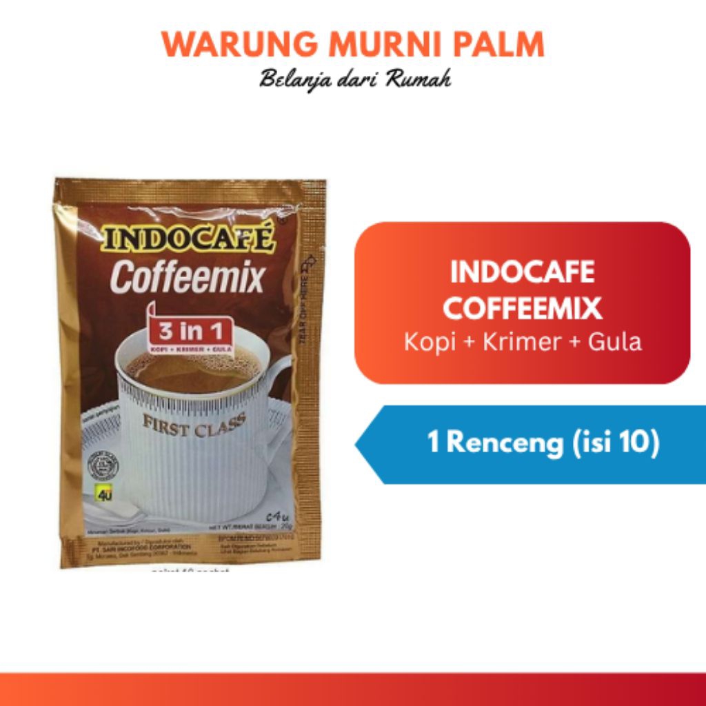 

(1 renceng) KOPI INDOCAFE COFFEEMIX KOPIMIX isi 10 bungkus