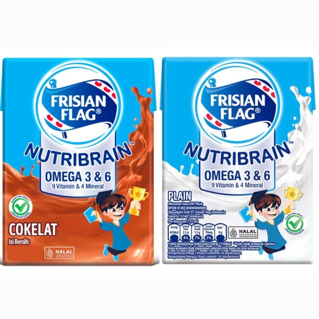 

Frisian Flag Nutribrain Susu UHT Cair Kotak 110 ml