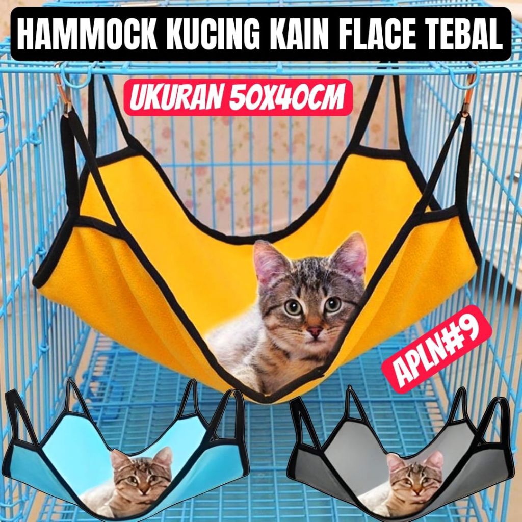 HAMMOCK KUCING KAIN FLEECE TEBAL - APLN#9