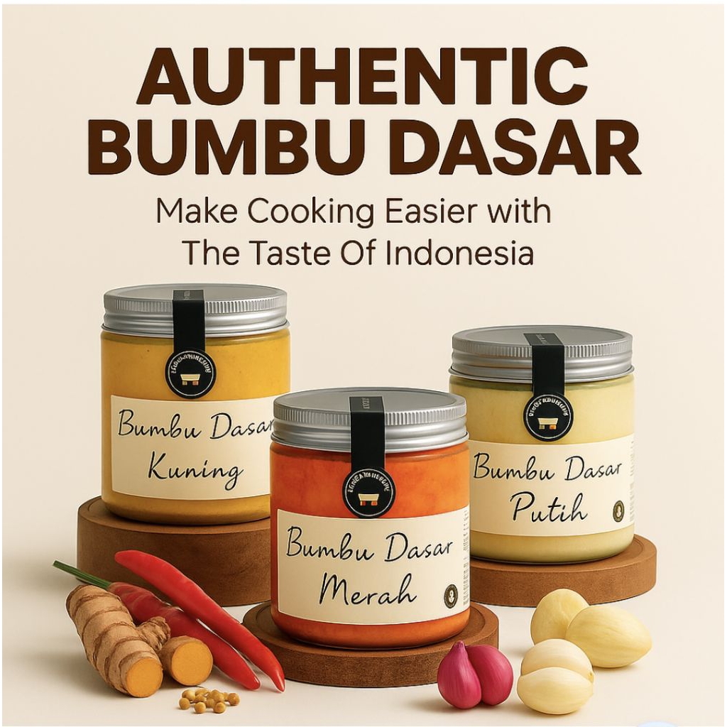 

SATUMEJA - Bumbu Dasar Putih / Kuning / Merah / Hijau / Oranye Halus Dapur Masak Instan