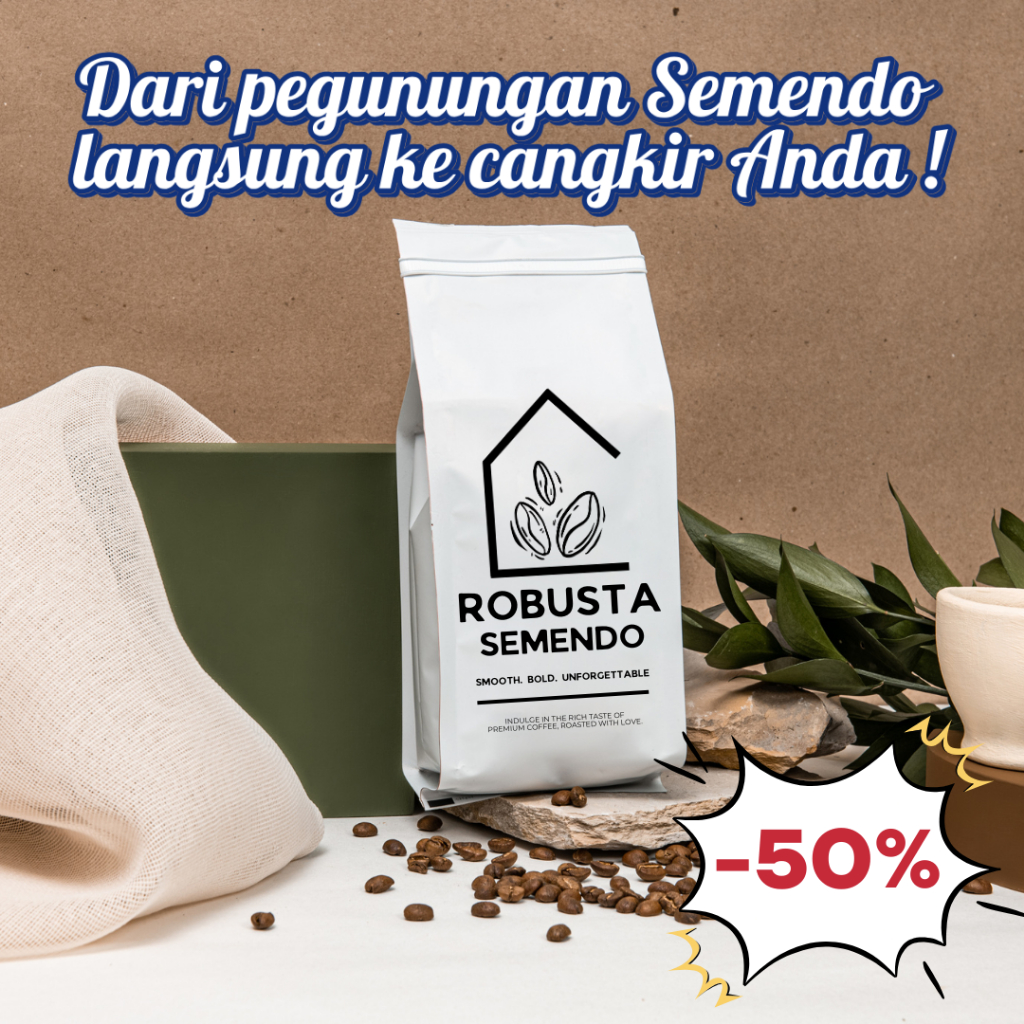 

Kopi Robusta Semendo 200gr – Fresh Roast Asli Sumatera Selatan, Biji & Bubuk, Siap Seduh
