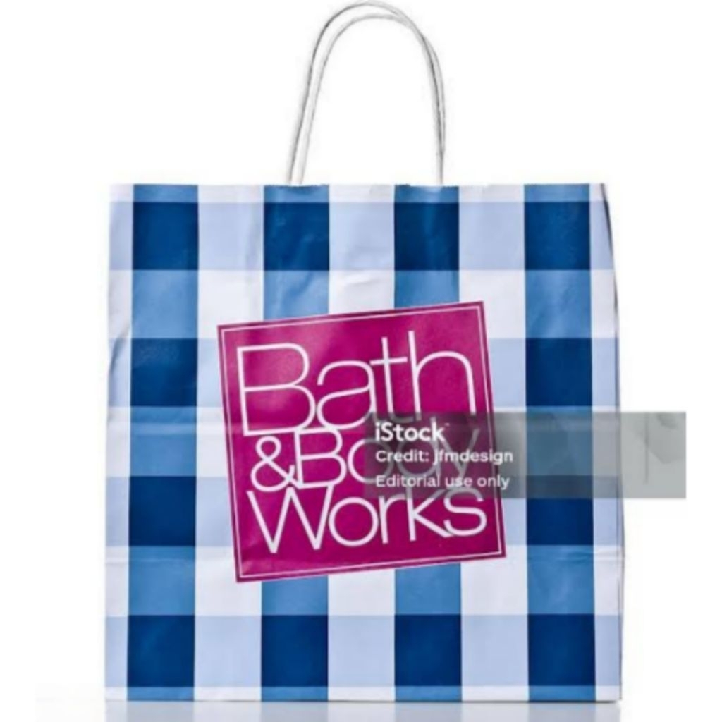 

BBW PAPERBAG PAPER BAG BIRU GINGHAM UKURAN L LARGE