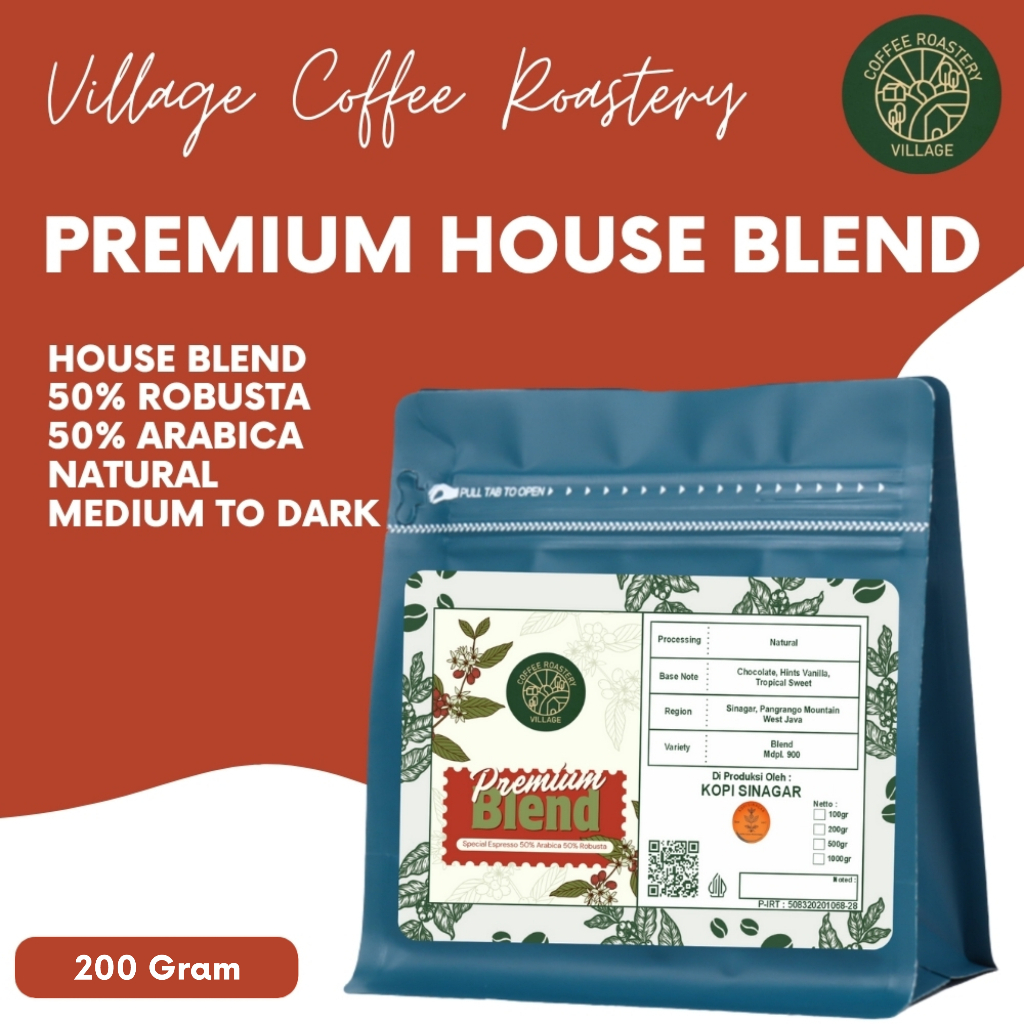 

Kopi Premium House Blend Village Coffee Roastery 200 Gram