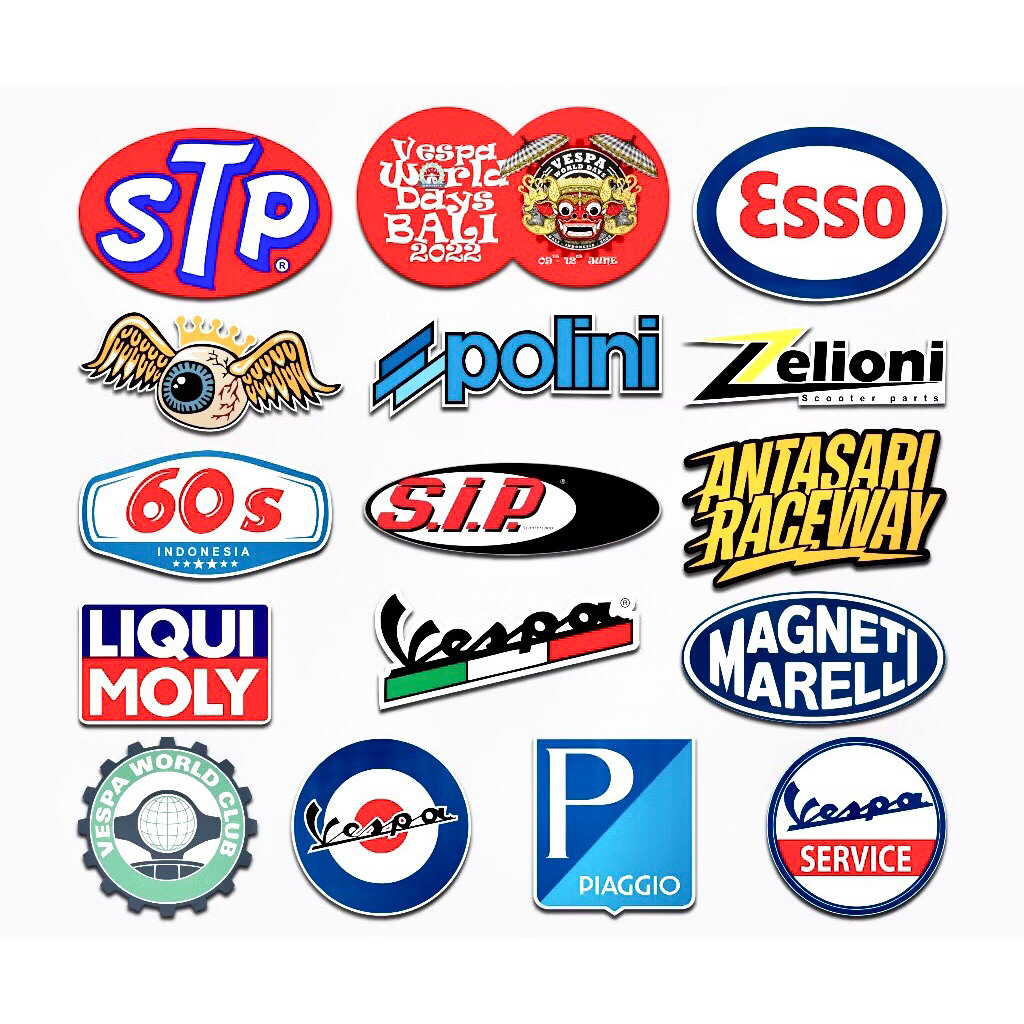 sticker vespa scooter stiker vespa touring  STIKER AESTHETIC LAPTOP racing stiker vespa matic