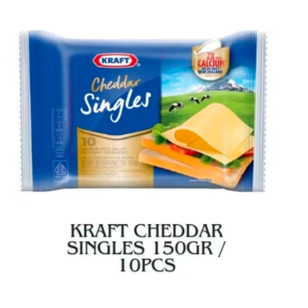 

Keju Chedar Singles isi 10 lembar 150g