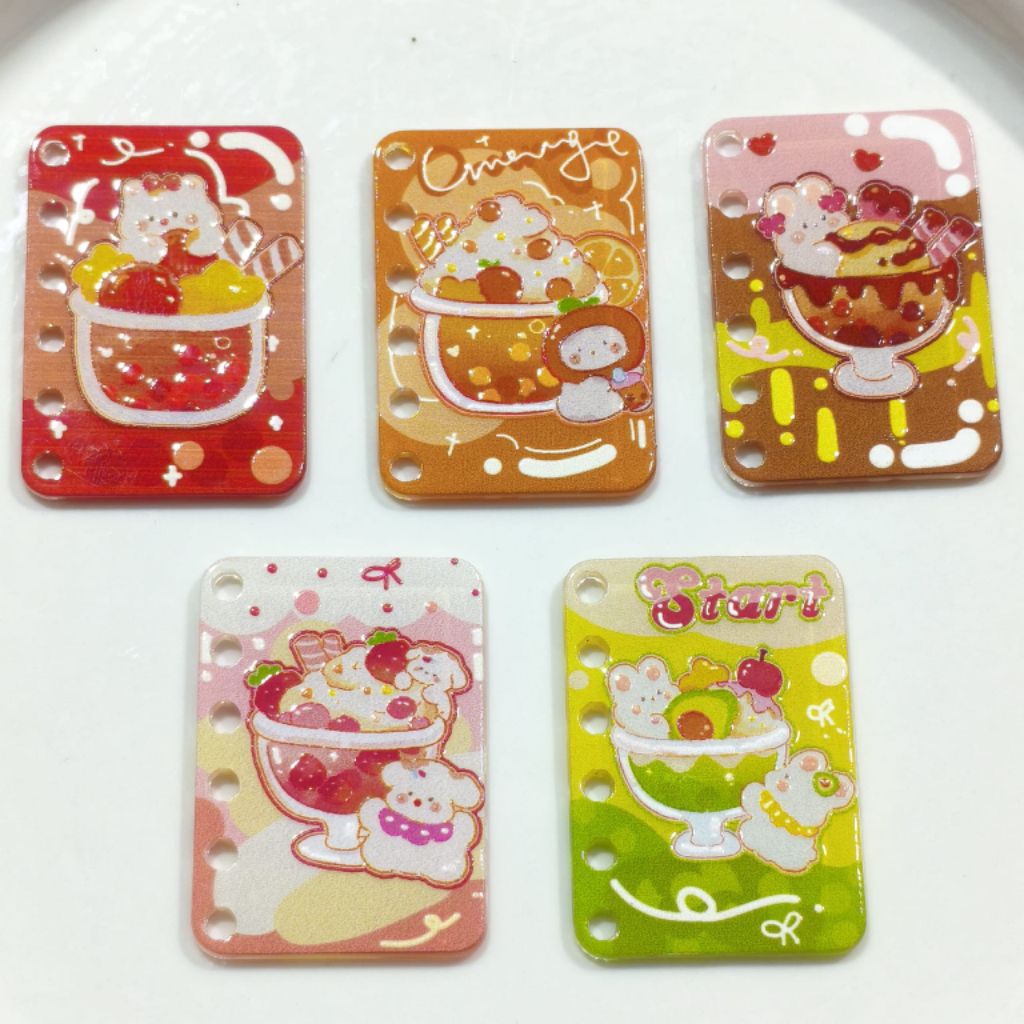 

akrilik buku motif es teler/semangka